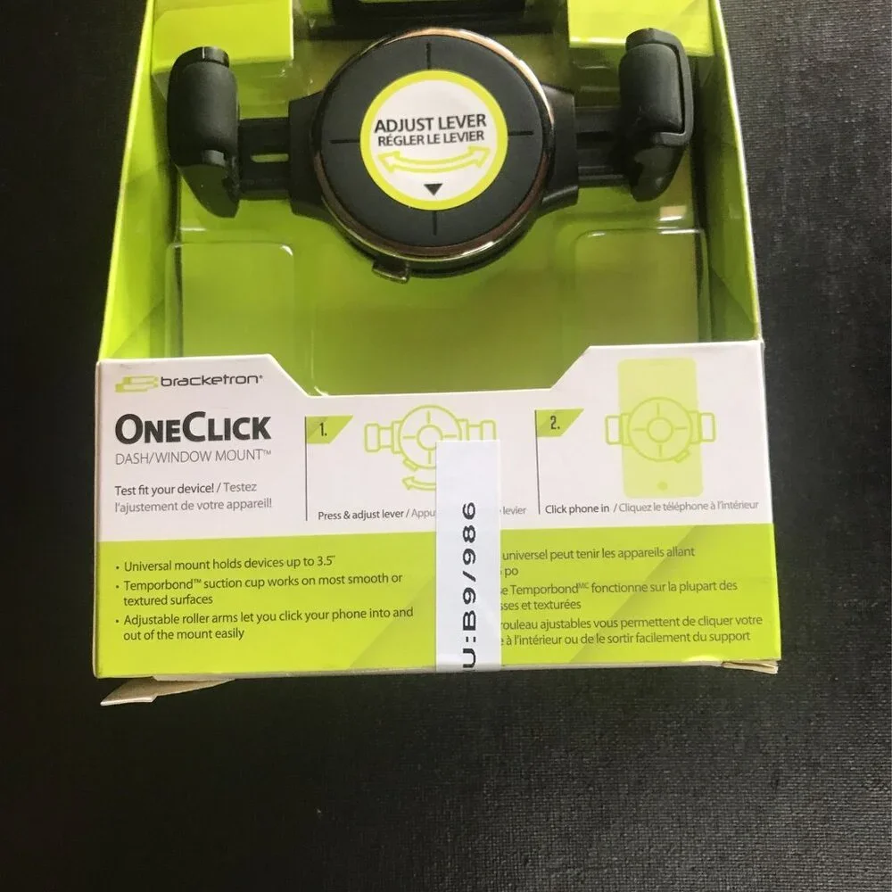 Bracketron OneClick Clamp Mount for Dash / Windshield - Black